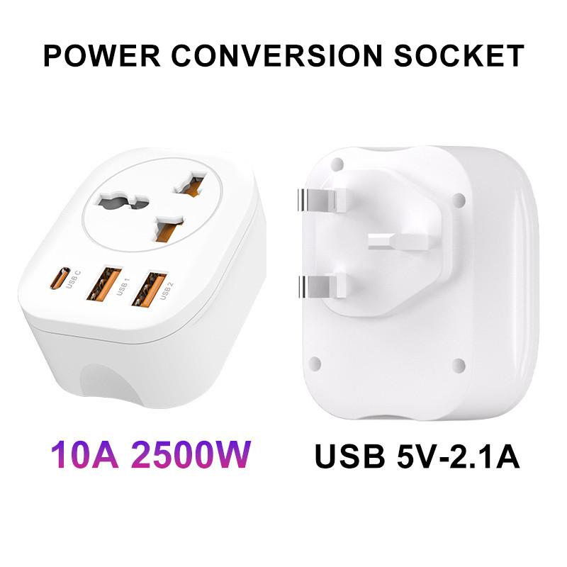 2500W/3000W 3/4/6 WAY UK Plug Fast Charging Power Board 2M Universal Extension Cord Socket Power Strip