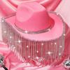 Cowgirl Hats Rave Cow Girl Hat Adult Size Rhinestones Fringe Cowboy Hat