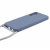 For Samsung Galaxy A34 5G Case Fiber Lining TPU Phone Cover with Long Lanyard