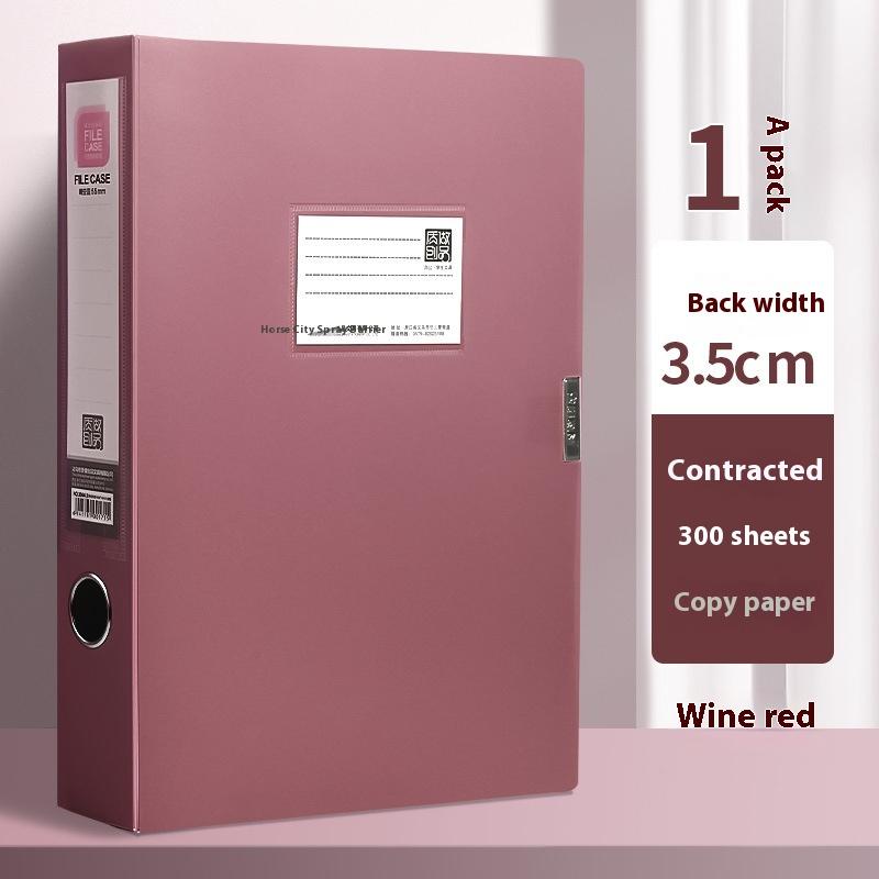 1pcs 3.5cm Large Capacity A4 File Folder Multifunctional Waterproof Document Organizer Dustproof Desktop Storage Document Holder