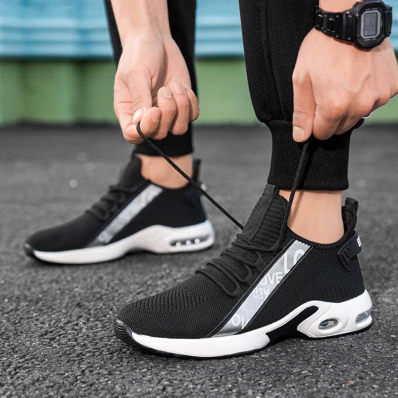 Fashion Lightweight Men's Sports Shoe Breathable Mesh Casual Shoes Summer Running Jogging Walking Shoes 2025 New Fashionable Flat Shoes