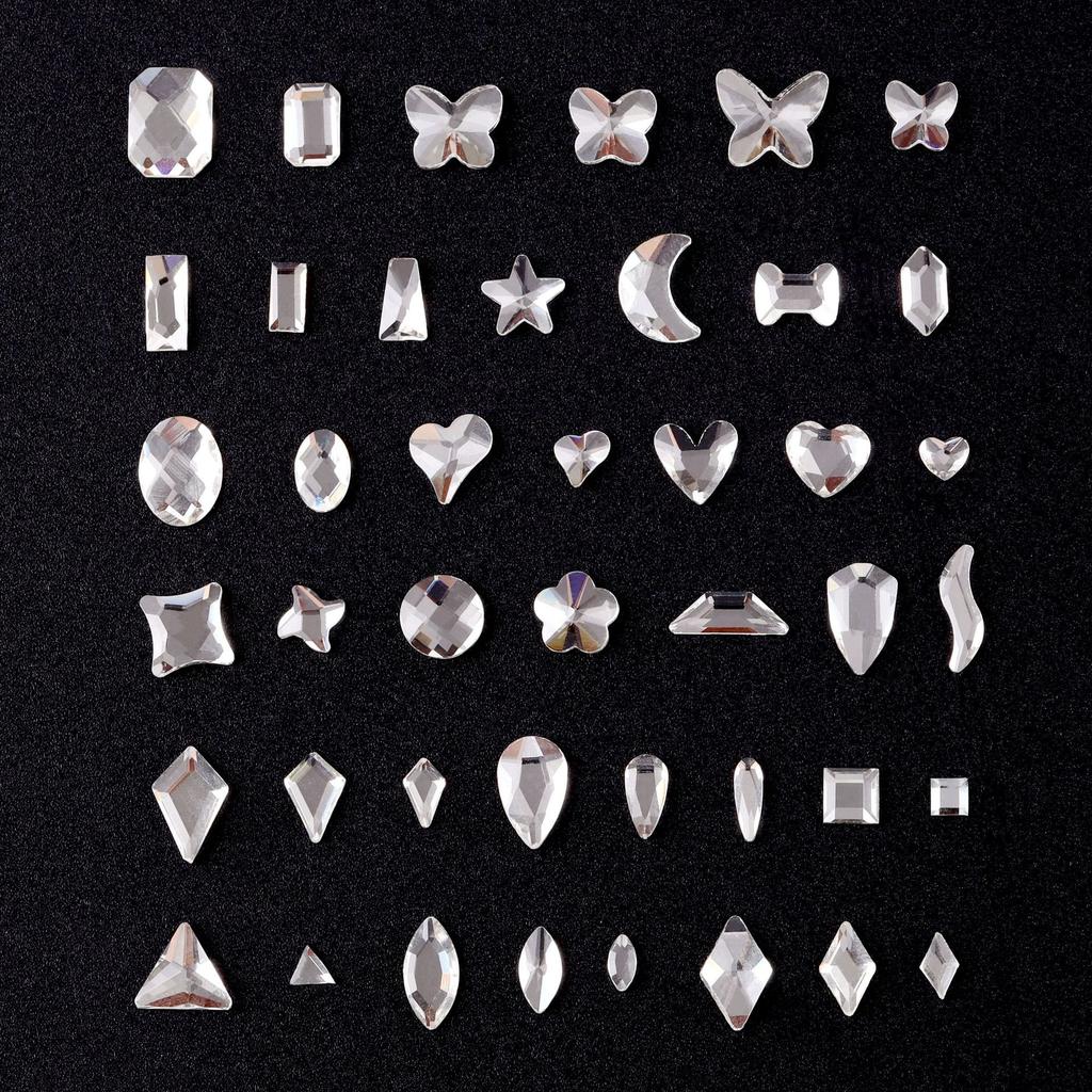 1440 Glasbohrer mit flachem Boden, Transparente Spezialgeformte Nagelbohrer, DIY Handyzubehör Material, Weiß, Spezialgeformte Bohrer.