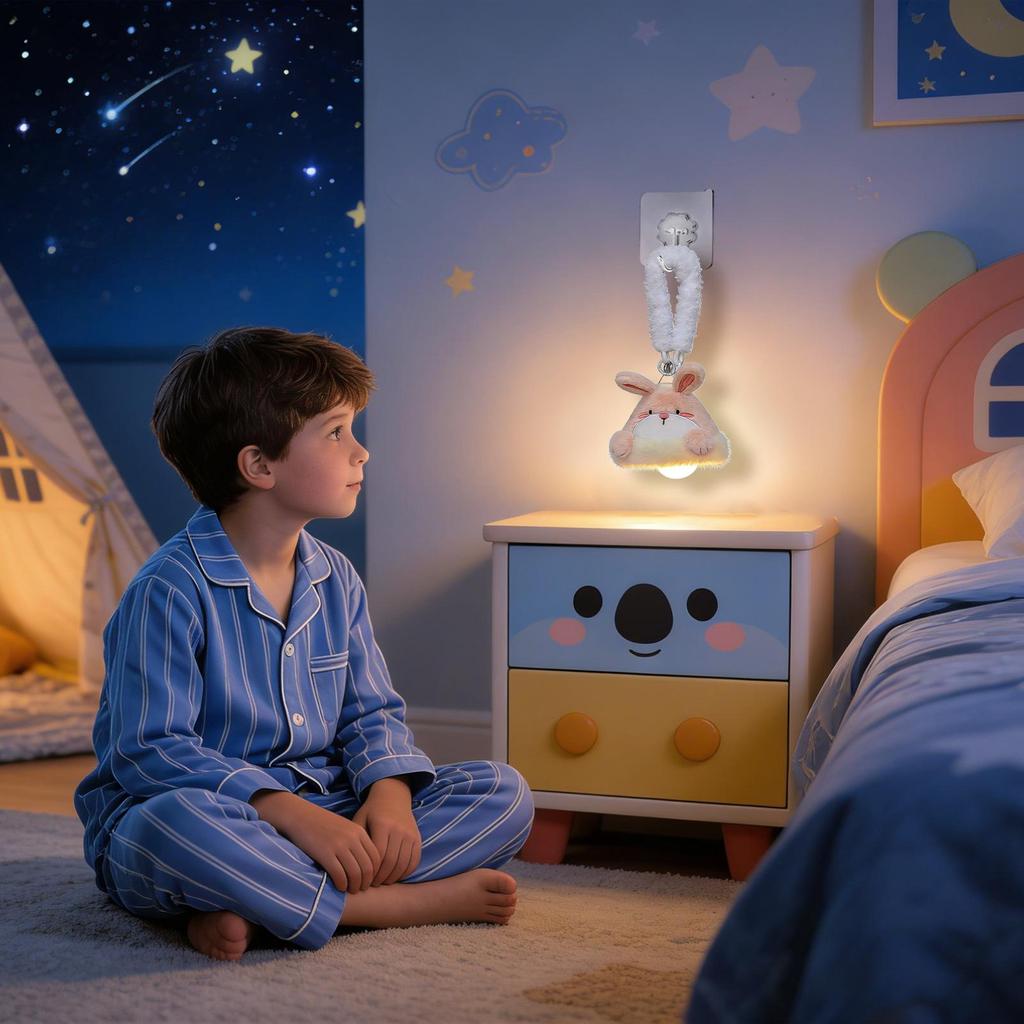 Night Light For Kids Wall-Mounted Plush Warm Lamp Animal Shape Cordless Soft Night Light For Kids Children Girls Home Bedroom