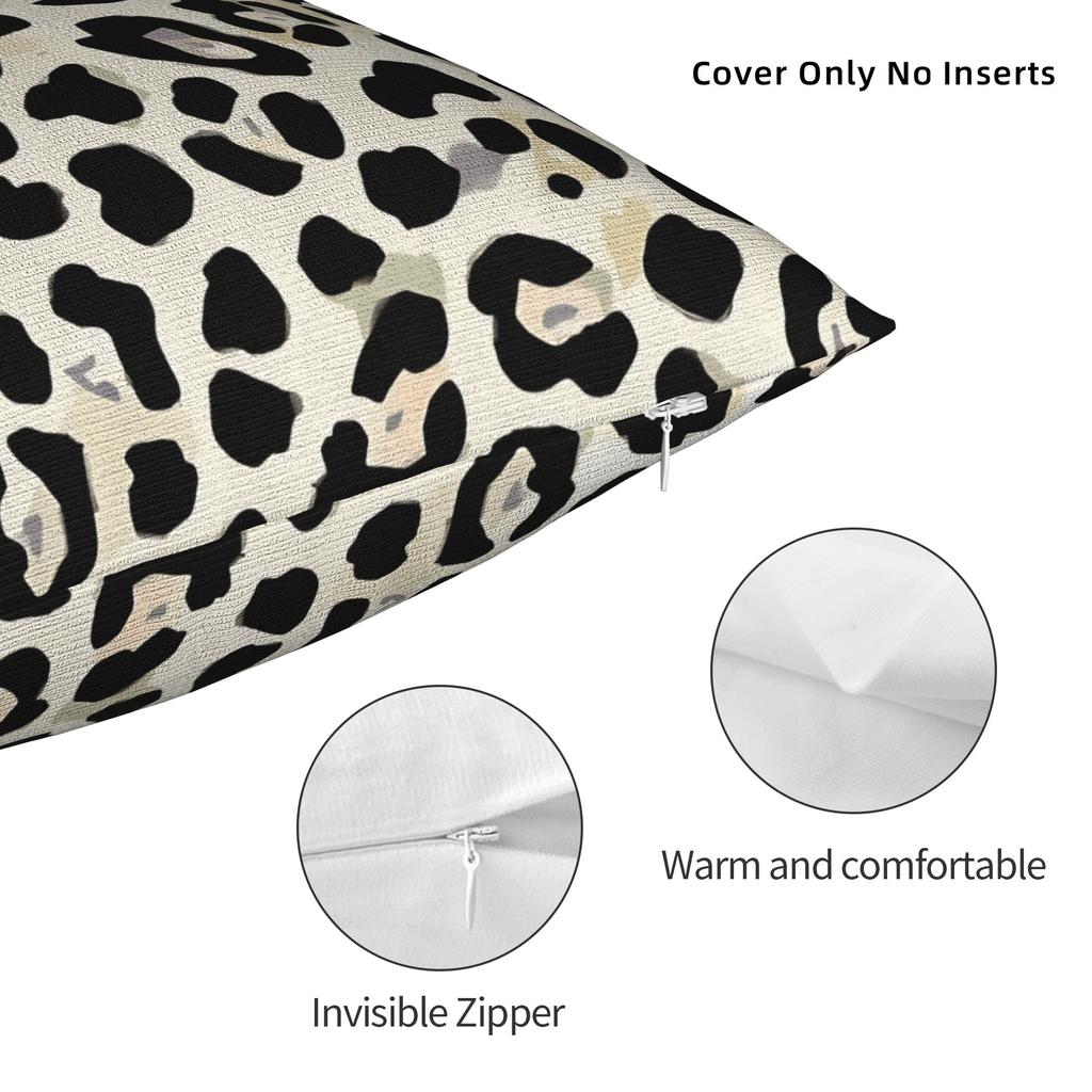 Wild Leopard Print Pillow Case Soft Pillow Cover For Sofa Home Decor Cute Funny Cushion Cover