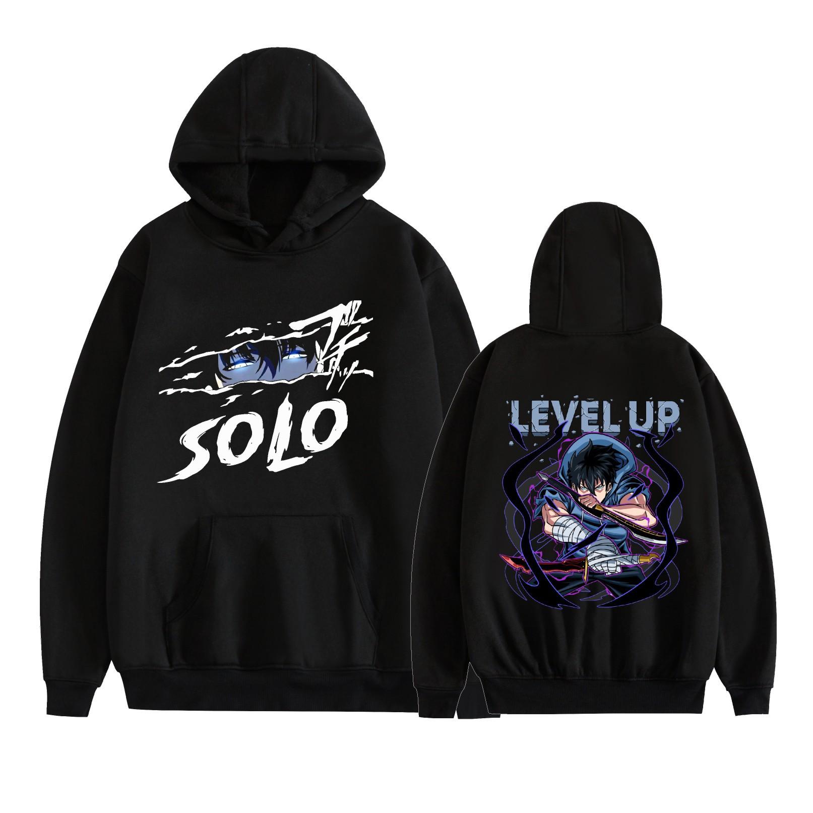 

Solo Leveling Аниме Мужские Женские Худи Осень Повседневный Худи-Пуловер Модные Свитшоты Хип-Хоп Свитшот Одежда XS чёрный