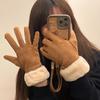 2025 new gloves winter women's velvet thickened warm windproof cold outdoor riding driving can touch the screen five fingers