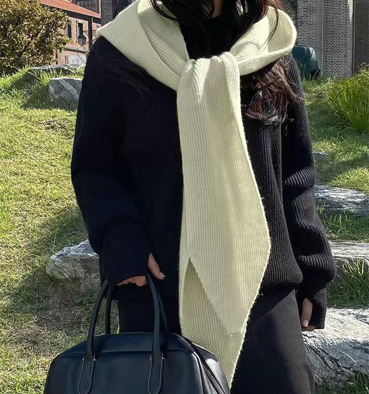Blogger recommends casual hat, scarf, scarf, integrated shawl, false collar, students keep warm in autumn and winter