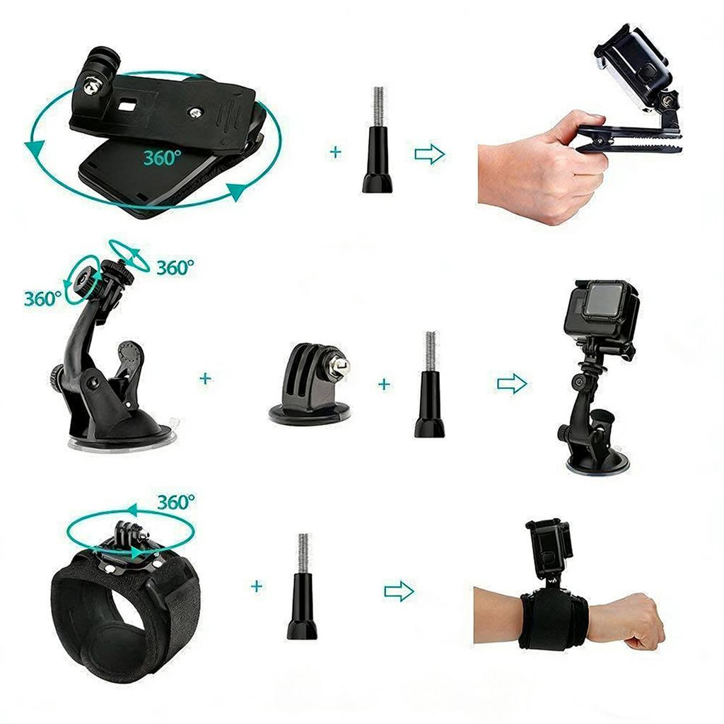 40-in-1 Nylon Action-Kamera Zubehör-Kit Verstellbarer Arm Kamera-Zubehör-Pakete für GoPro 10 9 8 Outdoor Radfahren Camping Picknick