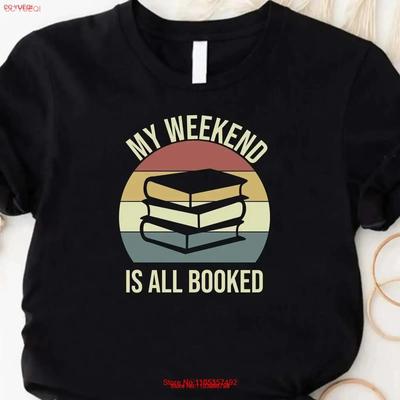 Retro Weekend T Shirt My Is All Booked Book Lover Reader Bookish Books Funny Reading Vintage Top For Everyday Wear
