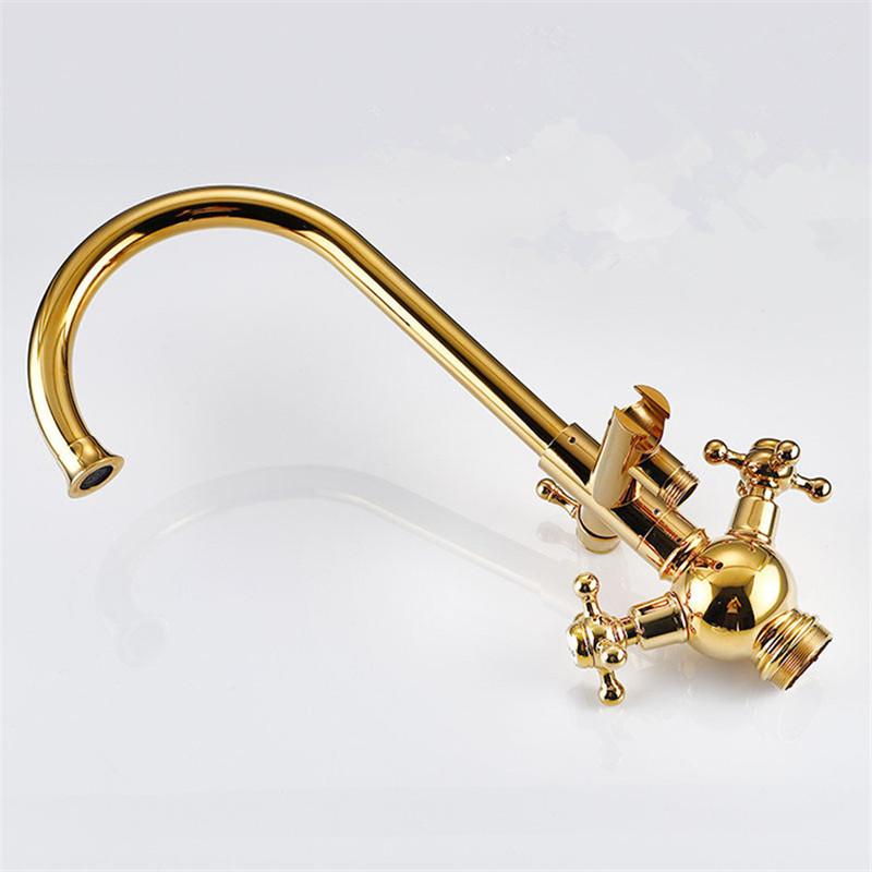 Tuqiu Gold Bathroom Bathtub Faucet + Handheld Shower Free Standing Luxury Waterfall BathTub Mixer Taps Floor Mounted