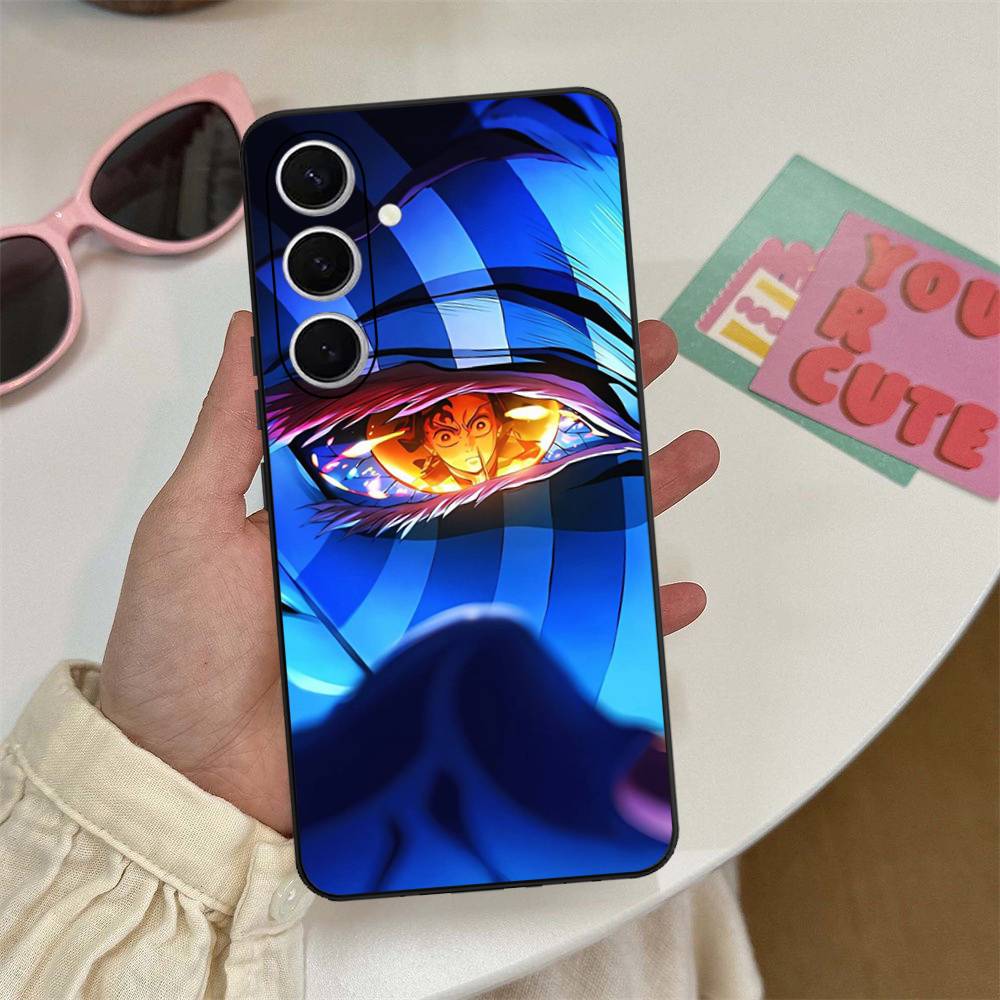D-Demon S-Slayer Akaza Phone Case For Samsung S 24 Fe 25 Ultra Plus 20 Lite 21 30 22 23 24 22 Ultra 5G Fundas