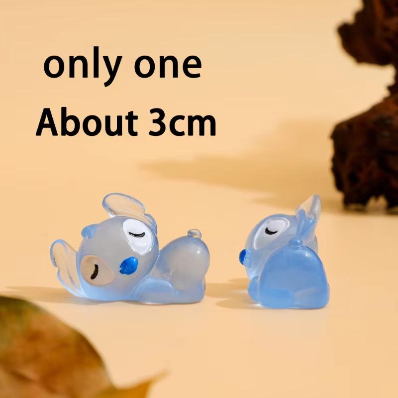 10 קישוטי אספנות חמודים של דיסני סטיץ זוהרים בחושך, מושלמים לקישוט הבית, הגינה והמסיבה