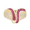 Autumn And Winter Jewelry Copper Bottom Gold-Plated Simulation Color Treasure Ring Retro Style Gold Ring