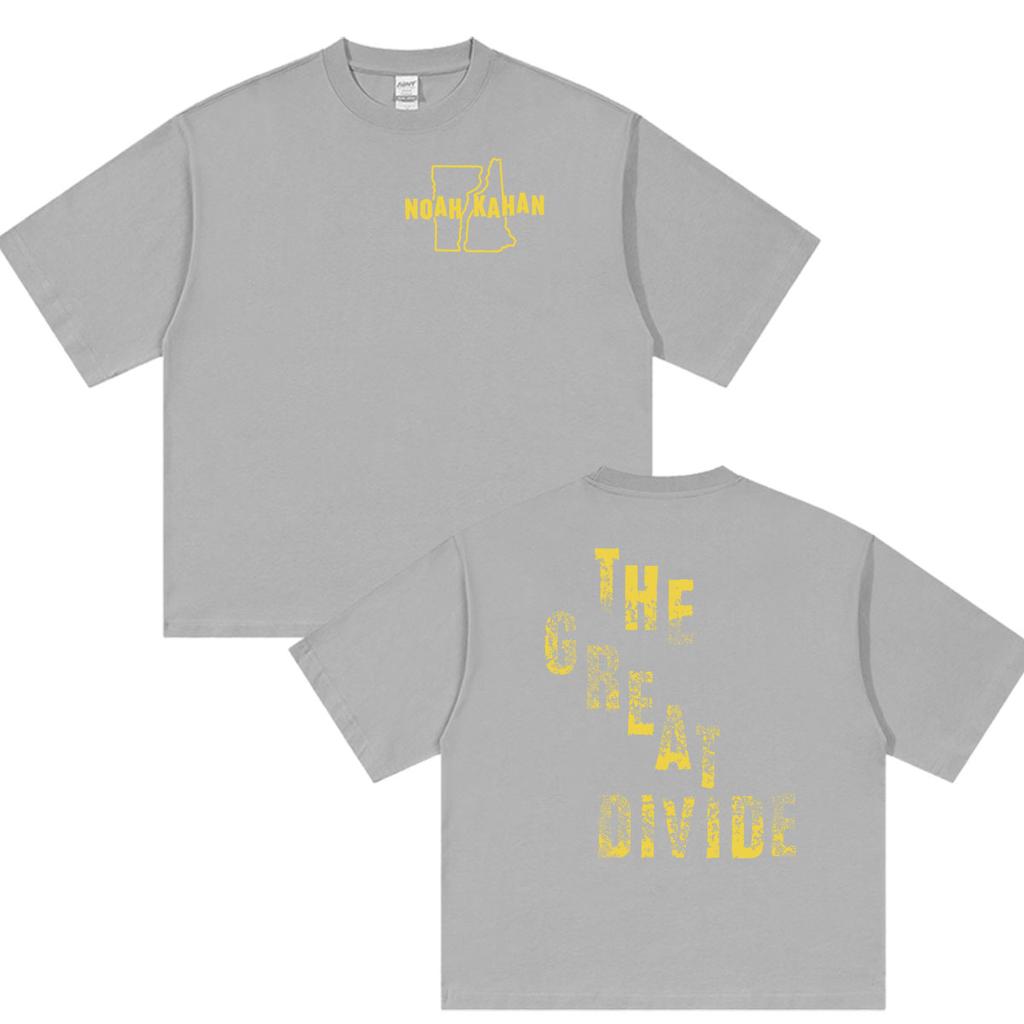 Vintage Noah Kahan The Great Divide Tour 2026 T-Shirt Unisex Hip Hop Mode Kurzarm T-Shirts 100% Baumwolle T-Shirt Streetwear