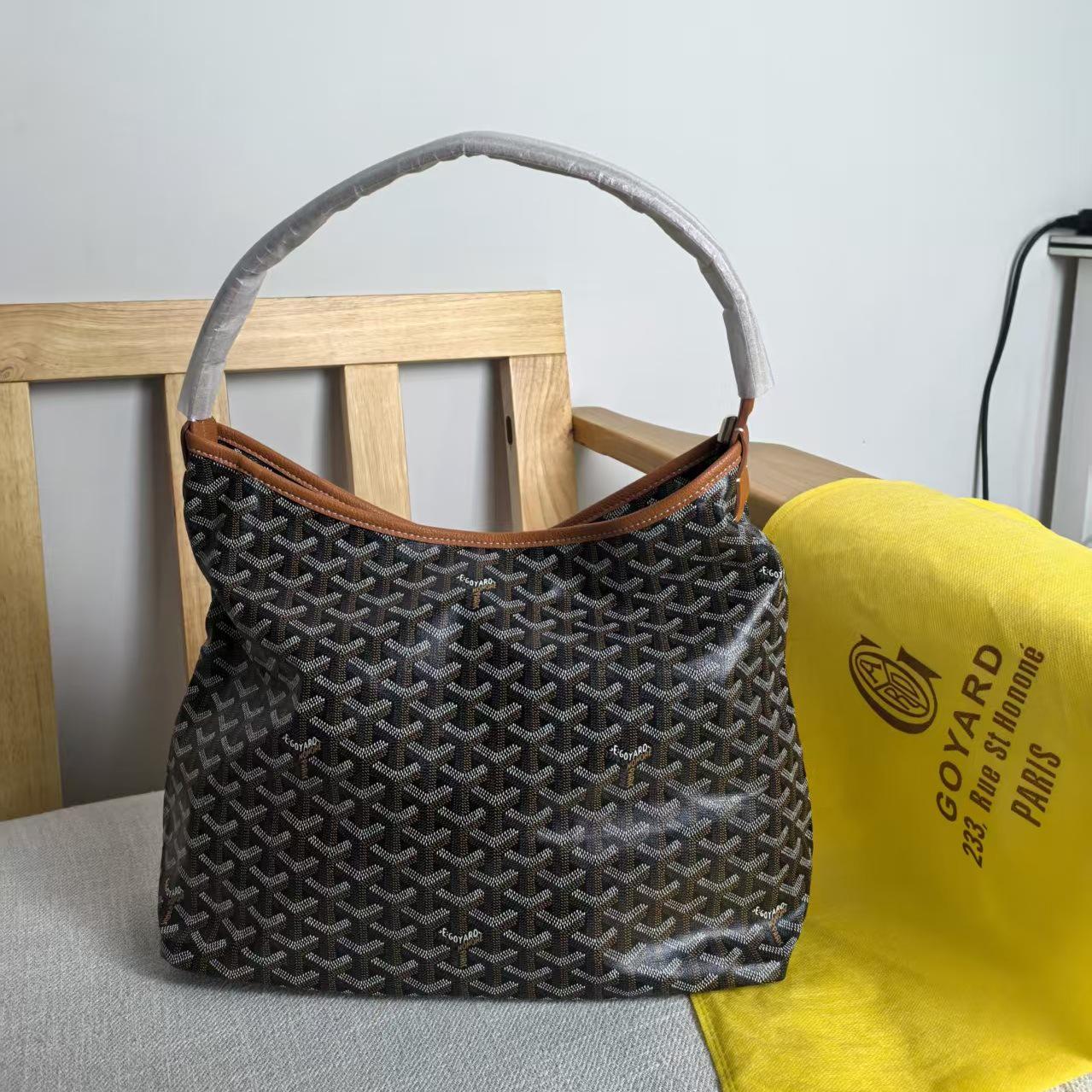 

High-Quality Houndstooth Large-Capacity Hobo Tote Bag – Versatile Underarm Handbag for Women and Mothers темно-коричневого кольору