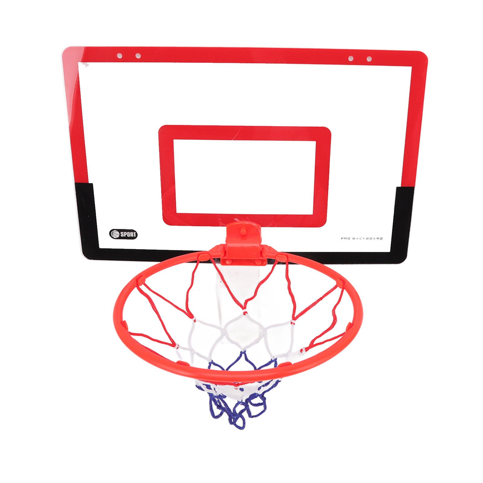 

Mini Basketball Hoop Set Hole Free Mounting Bounce Design Red Black Indoor Parent Child Interaction Basketball Toy