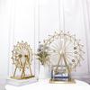 Electroplated Gold Ferris Wheel Ornament: Romantic Iron Art for Living Room Tabletop Decor