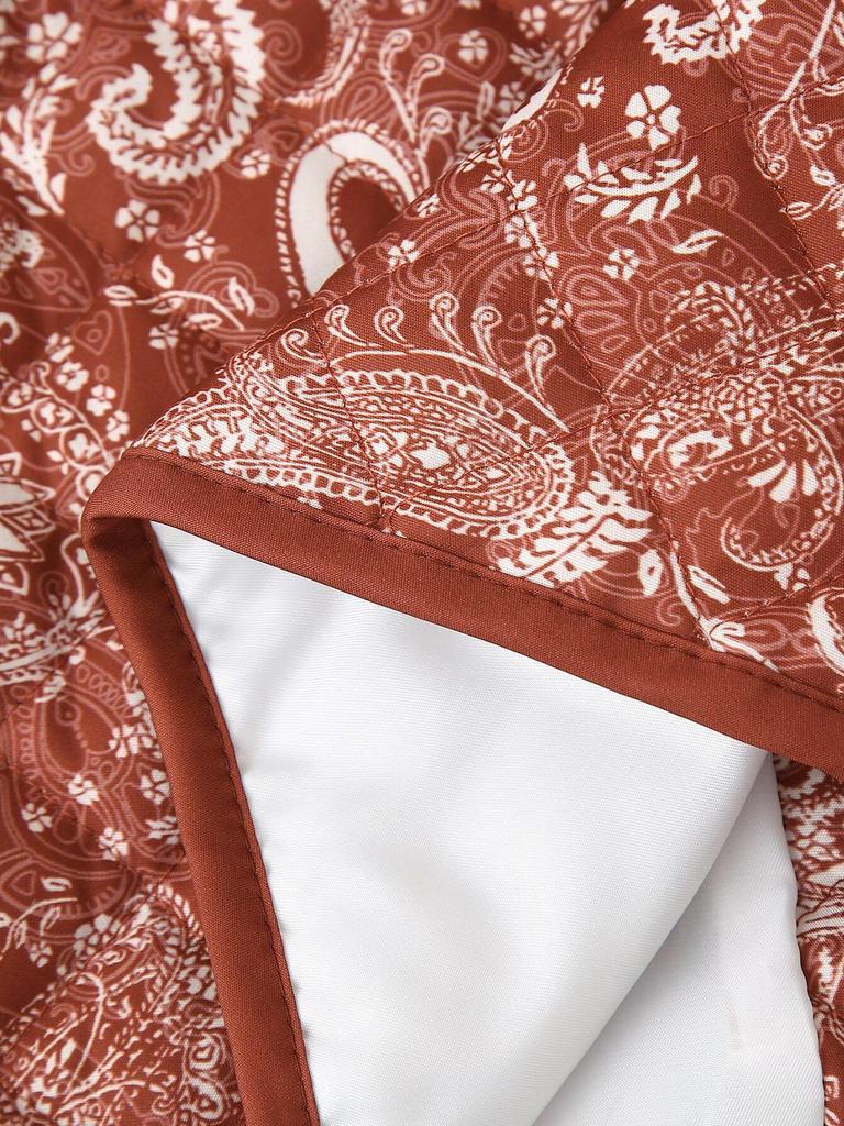 2024 Autumn Women's European & American Fashion Print Cotton Jacket