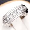 Silver Color Couple Rings with Round Cubic Zirconia Simple Versatile Design Wedding Bands Lover's Rings Statement Jewelry