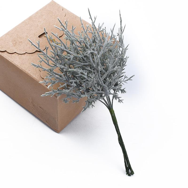 10pcs Multicolor Christmas Tree Decorative Flowers Wreaths Wedding Base for Home Decor Diy Gifts Box Artificial Plants Wholesale