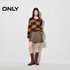 ONLY Women's Color-Block V-Neck Loose Knit Sweater