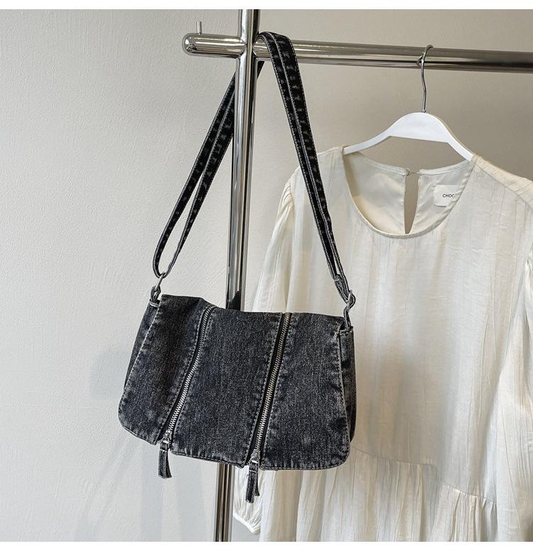 Retro Denim Large Autumn Large Capacity Shoulder Bag Messenger Bag Foreign Casual Bag