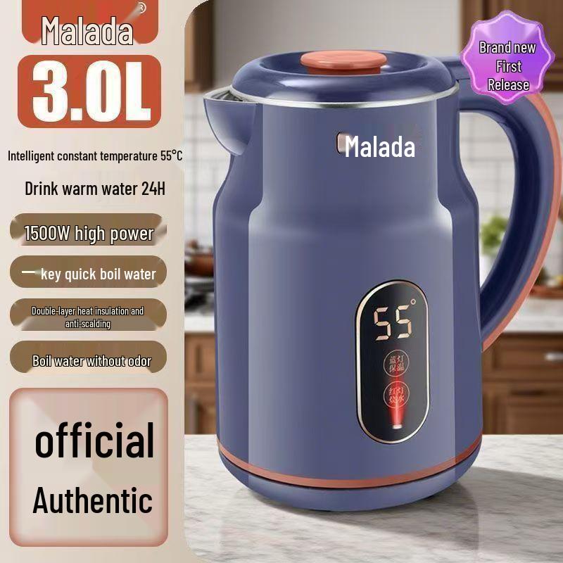 Wanlida Smart Electric Kettle - 304 Stainless Steel, Large Capacity, Home Use, Keep Warm Feature, Boiling Water Heater