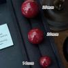 Boucles d'oreilles Clous Boule Ronde Cerise - Design Simple, Tendance, Polyvalent avec une Touche Rétro et Luxueuse