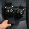 Car Seat Belt Shoulder Protector Cute Black Cat Seat Belt Protective Cover Car Interior Decor Accessories