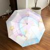 1pc Rainbow Clouds Themed High-quality Umbrella,Automatic Opening and Closing Umbrella,Multi-functional Umbrella G0811342