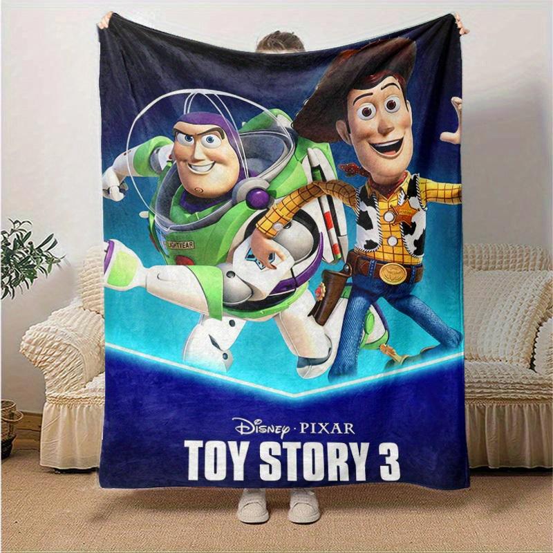 1 pezzo, Coperta Toy Story 3 Woody & Buzz Lightyear Arredamento Casa, Coperta da Divano, Esterno, Regalo per Amici, Flanella, Camera da Letto, Soggiorno, Viaggio