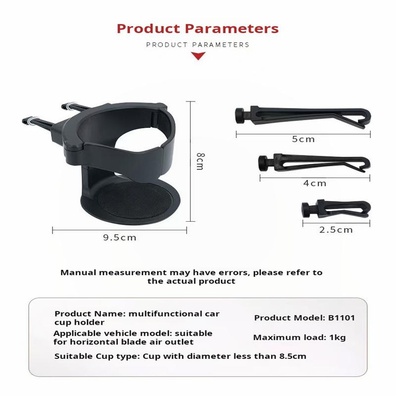 Car Cup Holder Air Vent Outlet Drink Coffee Bottle Holder Can Mounts Holders Beverage Ashtray Mount Stand Universal Accessories Cup Holders 5