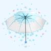 Korean Umbrella Cute Mini Fresh and Three-Fold Japanese Cherry Blossom Transparent Umbrella, Rainproof and Windproof