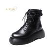 Fashion AIYUQI Women Booties Genuine Leather 2025 Winter New Platform Ankle Boots Women Retro Fleece Round-toe Fashion Boots Women