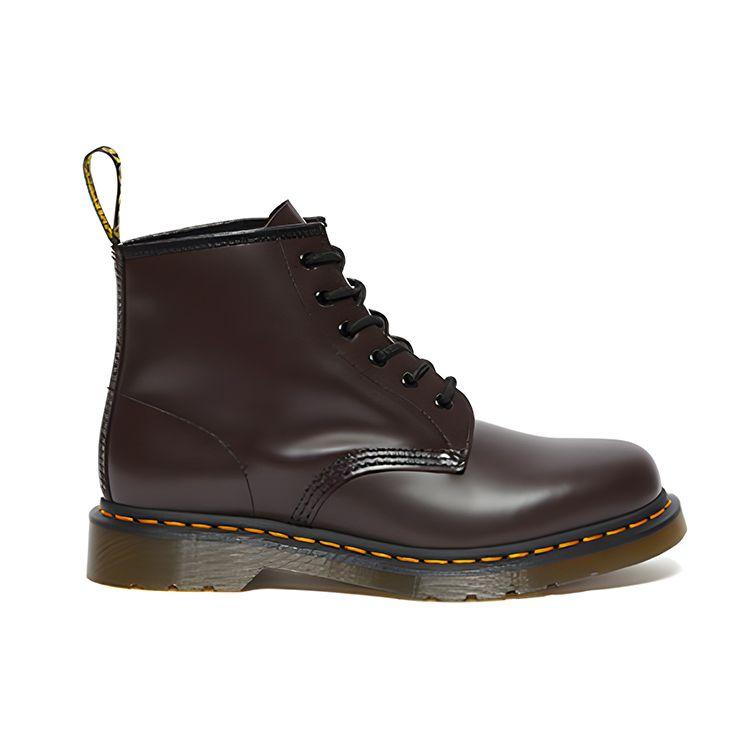 Dr. Martens Kožené Vintage Lesklé 6-dírkové Kotníkové Boty Unisex tmavě červené 27282626