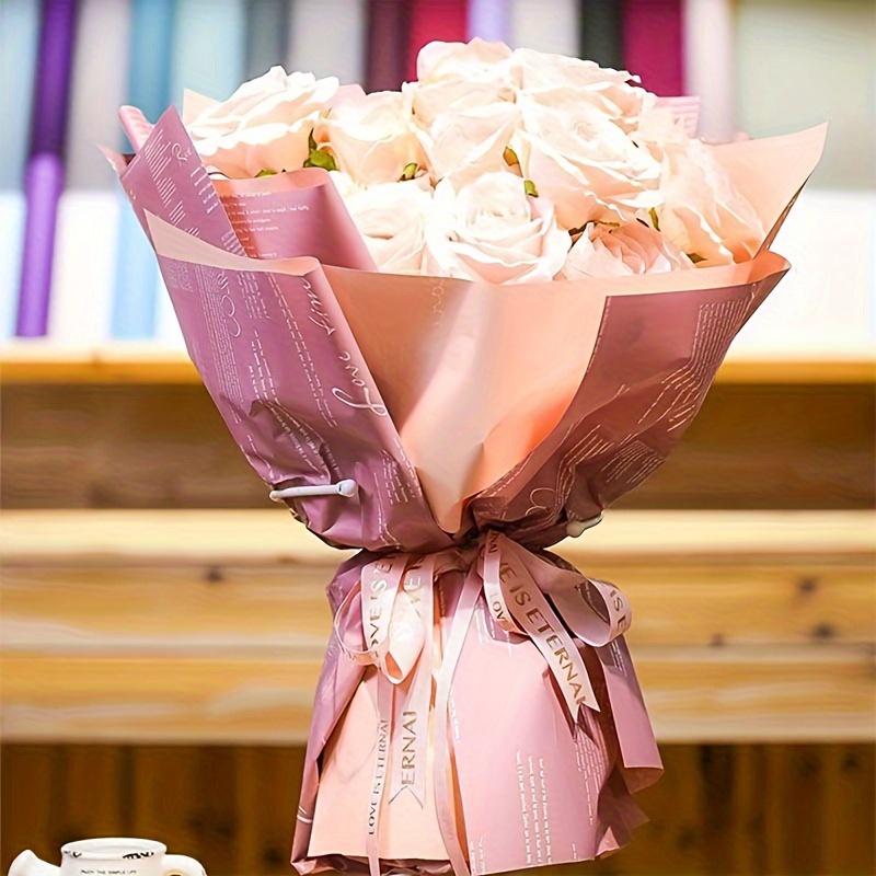 20pcs/Pack Letter Print Double-sided Flower Wrapping Paper Flower Bouquet DIY Packaging Material Flower Bouquet