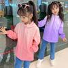 Hooded Big Kid Gradient Color Casual Sports Windbreaker Jacket Children Outdoor Outerwear