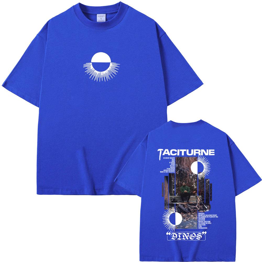 Rapper Dinos Taciturne Merch Tshirt Men Women Hip Hop Fashion Oversized Short Sleeve T Shirts Male Casual Retro Cotton Tshirts