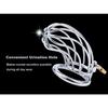 Male Chastity Device Cock Cage Belt 3 Ring of Various Sizes,Advanced Metal Silver Lock Cage Adult Sex Toy,Including Locks and 3 Key