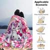 1 Stück Hello Kitty Einhorn Decke Leichte Flanell Überwurfdecke für Sofa Bett Reise Camping Wohnzimmer Büro Couch Stuhl