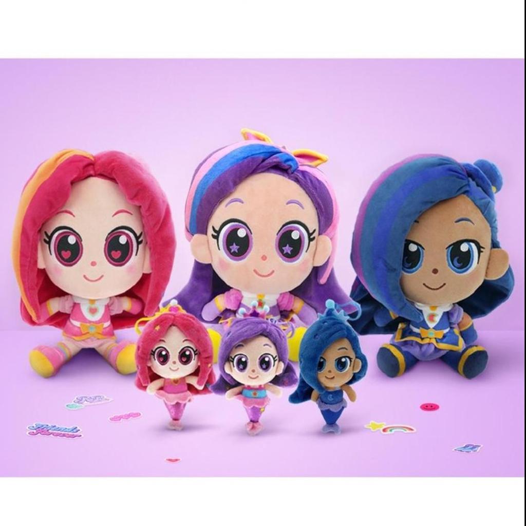 Mimi World Rainbow Bubble Gem Purple Star, Red Ruby, Indigo Keen 25cm Plush Toy