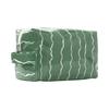 Wavy Pattern PVC Cosmetic Bag Large Capacity Waterproof Travel Toiletry Organizer Portable Storage Pouch with Handle for Bathroom