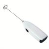 White Electric Egg Beater Coffee Frother, Household Kitchen Mini Stainless Steel Milk Tea Mixer