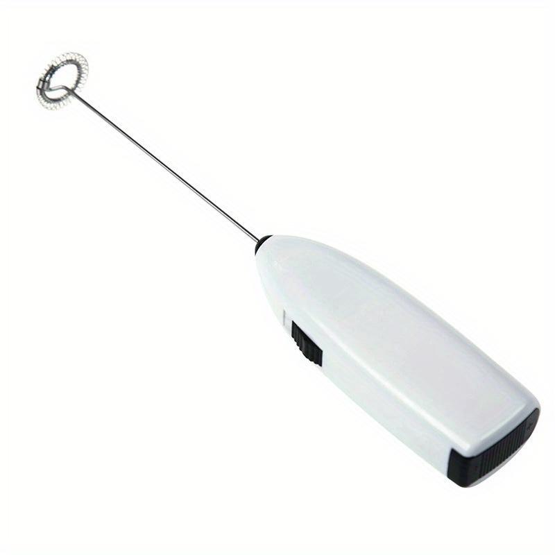 White Electric Egg Beater, Coffee Frother Household Kitchen Mini Stainless Steel Milk Tea Mixer белый