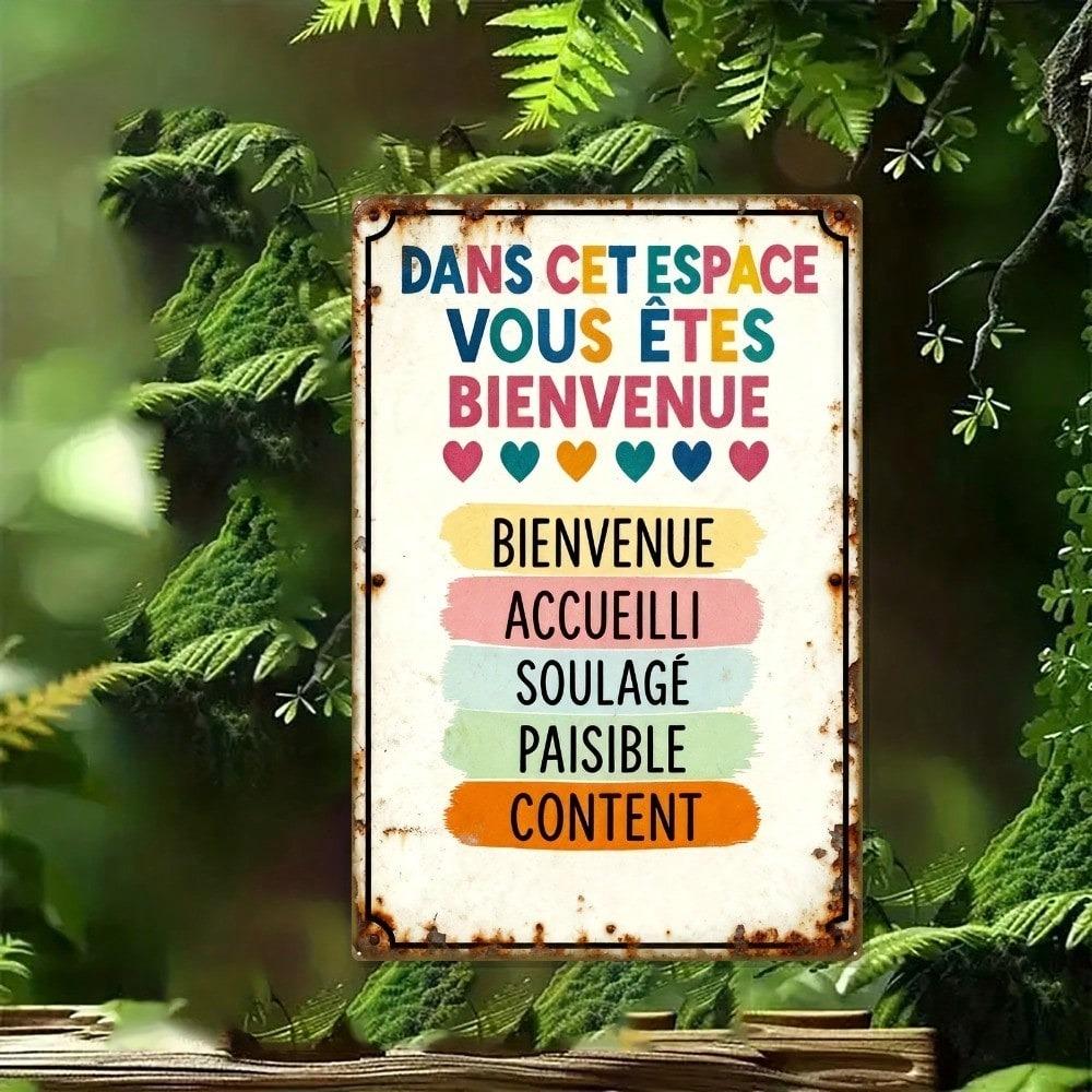 Retro Style Metal Wall Plaque Decor for Home Interior