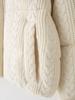 2024 Winter White Knitted Windproof Stand-up Collar Cotton Jacket