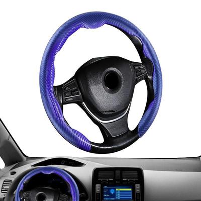 Carbon Fiber Car Steering Wheel Cover Universal Non-slip Steering Wheel Booster Cover Anti-Skid Accessories