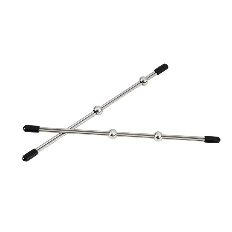 Double Bar Adjustable BDSM Play Extreme Steel Nipple Clamps with Silding Tensioner Sex Toys for Women