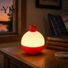 Home Office Table Decoration Fishing Bobber Night Light, 3D Printed Rotating Fish Ball Lamp, Soft Warm Glow Compact Desktop Decorative Light