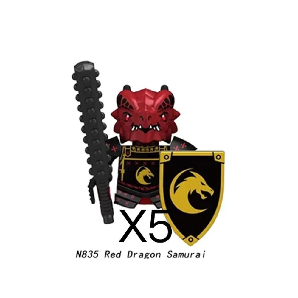 Mittelalterliche Burgsoldaten Actionfiguren Baustein Drache Anime Ritter Zubehör Kriegspferd Miliz Helm Schild Spielzeug Geschenk B15